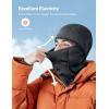 imageAstroAI Ski Mask Windproof Balaclava for Cold Weather Winter Face Mask Breathable Stretchable for Skiing Snowboarding GrayBlack
