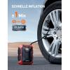 imageAstroAI Tire Inflator Air Compressor 12V DC Portable Air Compressor Car Accessories Auto Tire Pump 100PSI with LED Light Digital Air Pump for Car Tires Bicycles Other InflatablesRed