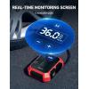 imageAstroAI Tire Inflator Air Compressor 12V DC Portable Air Compressor Car Accessories Auto Tire Pump 100PSI with LED Light Digital Air Pump for Car Tires Bicycles Other InflatablesRed