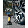 imageAstroAI Tire Inflator Air Compressor Cordless Car Tire Pump with 20V Rechargeable Liion Battery 150 PSI Portable Handheld Air Pump with 12 V Car Power Adapter for Cars Motorcycles LS40791C1 YellowYellow