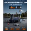 imageAstroAI Tire Inflator Portable Air Compressor Air Pump for Car TiresCar Accessories 98Ft Cord12V DCPowered Auto Pump with Digital Pressure Gauge Emergency LED Light for Bicycle Balloons YellowBlue