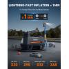 imageAstroAI Tire Inflator Portable Air Compressor Air Pump for Car TiresCar Accessories 98Ft Cord12V DCPowered Auto Pump with Digital Pressure Gauge Emergency LED Light for Bicycle Balloons YellowOrange