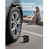 imageAstroAI Tire Inflator Portable Air Compressor Cordless UltraLightweight Car Tire Pump 150 PSI Bike Pump with LED Lights ampamp Digital Screen Air Pump for Cars Motorcycles EBikes BallsBlackRegularOrange