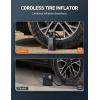 imageAstroAI Tire Inflator Portable Air Compressor Cordless UltraLightweight Car Tire Pump 150 PSI Bike Pump with LED Lights ampamp Digital Screen Air Pump for Cars Motorcycles EBikes BallsBlackRegularBlack