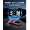 imageAstroAI Tire Pressure Gauge Digital 3300PSI Large Screen with Backlight and Flashlight ANSI 2A High Accuracy Compatible with Schrader Valves 4 Units Presta Valve Adapter Included AAA BatteriesOrange