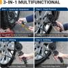 imageAstroAI Tire Pressure Gauge Tire Inflator Gauge 230 PSI Heavy Duty with 360 Rotatable Dial and Air Chuck Bike Presta Valve Adapter 4 Valve Caps Compatible with BicycleTruckSUVMotorcyleRV