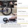 imageAstroAI Tire Pressure Gauge with Inflator 100 PSIANSI B401 Accurate Large 25quot Easy Read Glow Dial Heavy Duty Air Chuck and Compressor Accessories with Rubber Hose and Quick Connect Coupler
