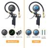 imageAstroAI Tire Pressure Gauge with Inflator 100 PSIANSI B401 Accurate Large 25quot Easy Read Glow Dial Heavy Duty Air Chuck and Compressor Accessories with Rubber Hose and Quick Connect Coupler