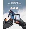 imageAstroAI Waterproof Gloves Snow Gloves with Touchscreen Warm Winter Gloves for Men Women for Cold Weather Running Cycling Snowboarding Driving Outdoor Work