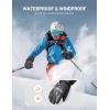 imageAstroAI Waterproof Gloves Snow Gloves with Touchscreen Warm Winter Gloves for Men Women for Cold Weather Running Cycling Snowboarding Driving Outdoor Work