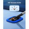 imageAstroAI Windshield Cleaner Microfiber car Window Cleaner with 4 Reusable and Washable Microfiber Pads and Extendable Handle Auto Inside Glass Wiper Kit Grayblue