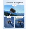 imageAstroAI Windshield Cleaner Microfiber car Window Cleaner with 4 Reusable and Washable Microfiber Pads and Extendable Handle Auto Inside Glass Wiper Kit GrayGray