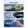imageAstroAI Windshield Cleaner Microfiber car Window Cleaner with 4 Reusable and Washable Microfiber Pads and Extendable Handle Auto Inside Glass Wiper Kit Graygreen