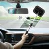 imageAstroAI Windshield Cleaner Microfiber car Window Cleaner with 8 Reusable and Washable Microfiber Pads and Extendable Handle Auto Inside Glass Wiper Kit Gray 2 Pack