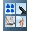 imageAstroAI Windshield Cleaner Tool Car Interior Detailing Cleaning Kit with Extendable Handle and 4 Reusable Microfiber Pads Auto Glass Wiper Brush Kit Cars Trucks SUVs Grayblue