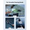 imageAstroAI Windshield Cleaning Tool Car Window Cleaner Windshield Cleaner with 8 Reusable and Washable Microfiber Pads and Extendable Handle Auto Inside Glass Wiper Kit Blue 2 Packgray