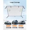 imageAstroAI Windshield Snow Cover Windshield Cover for Ice and Snow 4Layer Protection for Snow Ice UV Frost Wiper ampamp Mirror Covers Windproof Sunshade Cover for Cars Sedans and Compact SUVs MiddleGlacier Silver