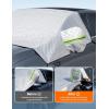 imageAstroAI Windshield Snow Cover Windshield Cover for Ice and Snow 4Layer Protection for Snow Ice UV Frost Wiper ampamp Mirror Covers Windproof Sunshade Cover for Cars Sedans and Compact SUVs MiddleGlacier Silver