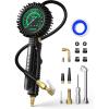 imageAstroAI 2025 Upgraded Tire Inflator with Pressure Gauge 230PSI  ANSI B401 Accurate Large 26quot Easy Read Glow Dial Extra Long Rubber Hose with 360 Air Chuck Compatible with CarsTrucksRV