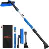 imageAstroAI 624quot Ice Scrapers for Car Windshield and Extendable Snow Brush with Foam Grip and 360 Pivoting Brush Head for Christmas Car Auto Truck SUVOrangeBlue