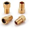 imageAstroAI Brass Presta Valve Adapter Convert Presta to Schrader Valve Adaptor for Bikes Inflate Tire by Standard Pump or Air Compressor 4 Pack