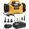 imageAstroAI Cordless Tire Inflator Portable Air Compressor for Car 160PSI with HD Screen 3 Power Sources ampamp Dual Powerful Motors Heavy Duty Air Pump InflationDeflation father day gifts