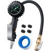 imageAstroAI Glow Dial Tire Inflator with Pressure Gauge 100 PSI Heavy Duty with Large 2quot Easy Read Glow Dial Air Chuck Quick Connect Coupler and Rubber Hose Compressor Accessories Gifts for Men