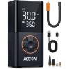 imageAstroAI L7 Tire Inflator Portable Air Compressor Cordless Mini Bike Pump with Digital Dual Values Display 150 PSI Car Tires Air Pump with LED LightsampampPressure Gauge for Auto Motorcycles Bikes BallsOrange