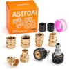 imageAstroAI Pressure Washer Quick Connect Kit M22 14mm Swivel 38 ampamp 34quot Quick Disconnect Adapters for Enhanced Flexibility