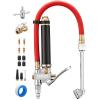 imageAstroAI T3 HeavyDuty Tire Pressure Gauge with Inflator Dual Head Chuck ANSI B401 Accurate Air Chuck with Pressure Gauge 10120 PSI Compatible with 14quot NPT Air CompressorRed