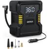 imageAstroAI Tire Inflator Air Compressor Portable 150PSI Metal Cylinder Fast Inflation Pump 12V DC with LED Light for Cars Bicycles Other Inflatables Car Accessories JY21P16012Yellow