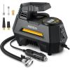 imageAstroAI Tire Inflator Portable Air Compressor Air Pump for Car TiresCar Accessories 98Ft Cord12V DCPowered Auto Pump with Digital Pressure Gauge Emergency LED Light for Bicycle Balloons YellowYellow