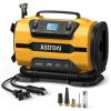 imageAstroAI Tire Inflator Portable Air Compressor Pump 150PSI 12V DC110V AC with Dual Metal Motors ampampLED Light Automotive Car AccessoriesampampTwo Modes for Car Bicycle Tires and Air Mattresses YellowLight Yellow