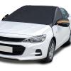 imageAstroAI Windshield Snow Cover Windshield Cover for Ice and Snow 4Layer Protection for Snow Ice UV Frost Wiper ampamp Mirror Covers Windproof Sunshade Cover for Cars Sedans and Compact SUVs MiddleBlack