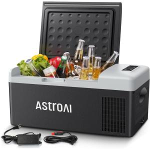 imageAstroAI 12 Volt Car Refrigerator 12V Portable Freezer Camping Fridge Cooler 468 with 1224V DC ampamp 110V AC for Car RV Truck Van Boat for Camping Travel Fishing Outdoor