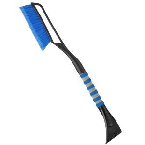 imageAstroAI 27quot Snow Brush and Ice Scrapers for Car Windshield Detachable Snow Scrapers with Ergonomic Foam Grip for Cars Trucks SUVs Heavy Duty ABS PVC Brush OrangeBlue
