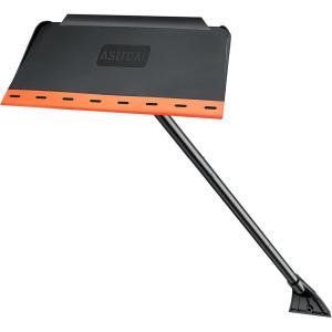 imageAstroAI 48Inch 2in1 Snow Scraper for car Snow Broom and Detachable Ice Scraper with NonAbrasive Silicone Head for Cars Trucks SUVsBlack
