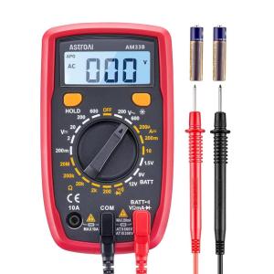 imageAstroAI Digital Multimeter Tester 2000 Counts with DC AC Voltmeter and Ohm Volt Amp Meter Measures Voltage Current Resistance Continuity and Diode BlueBlack