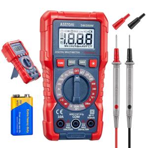 imageAstroAI Digital Multimeter Voltage Tester TRMS 2000 Counts Volt Meter Fast and Accurately Measures ACDC Voltage ampamp Current Resistance Diode Continuity and NCV DM200M
