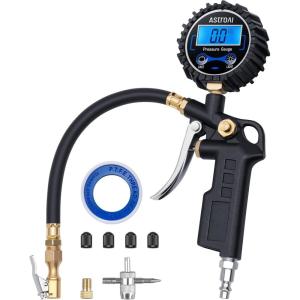 imageAstroAI Digital Tire Pressure Gauge with Inflator 3250 PSI Air Chuck ampamp Compressor Accessories Heavy Duty with Quick Connect Coupler 01 Display Resolution 1packwithout case