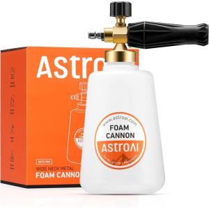 imageAstroAI Foam Cannon Heavy Duty Car Foam Blaster Wide Metal Neck Bottle Adjustable Snow Foam Lance for Pressure Washer with 14quot Quick Connector and 15 L Bottlenot Used with Garden Hose15 L Bottle  Without Nozzles