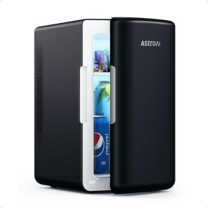 imageAstroAI Mini Fridge 20 Gen 6 Liter8 Cans Makeup Skincare Fridge 110V AC 12V DC Portable Thermoelectric Cooler and Warmer Little Tiny Fridge for Bedroom Cosmetics Dark BlackDark Black