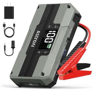 imageAstroAI S8 Pro Car Battery Jump Starter 3000A Peak Jump Starter Battery Pack for Up to 90L Gas ampamp 70L Diesel Engines 12V Portable Jumper Box with 3 Modes Flashlight and Jumper CablesOrange2500AGray