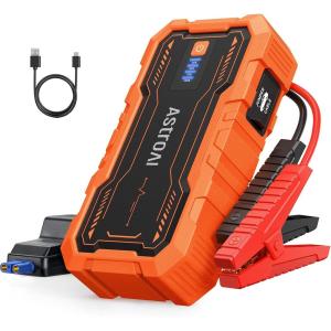 imageAstroAI S8 Pro Car Battery Jump Starter 3000A Peak Jump Starter Battery Pack for Up to 90L Gas ampamp 70L Diesel Engines 12V Portable Jumper Box with 3 Modes Flashlight and Jumper CablesOrange3000AOrange