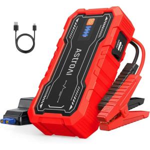 imageAstroAI S8 Pro Car Battery Jump Starter 3000A Peak Jump Starter Battery Pack for Up to 90L Gas ampamp 70L Diesel Engines 12V Portable Jumper Box with 3 Modes Flashlight and Jumper CablesOrange3000ARed