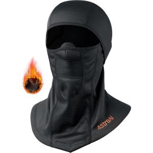 imageAstroAI Ski Mask Windproof Balaclava for Cold Weather Winter Face Mask Breathable Stretchable for Skiing Snowboarding GrayBlack