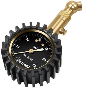 imageAstroAI Tire Pressure Gauge 060 PSI Large 2quot Easy Read Glow Dial Tire Gauge Certified ANSI B401 Accurate Compatible for Bicycle Car SUV Truck ampamp Motorcycle