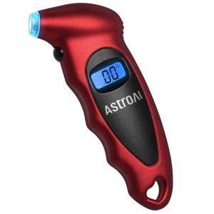 imageAstroAI Tire Pressure Gauge Digital 0150PSI Accurate in 01 Increments 4 Settings Stocking Stuffers for Car Truck Bicycle with Backlight LCD and Presta Valve Adaptor RedRed