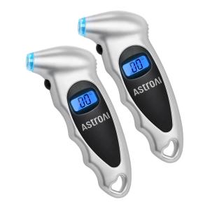 imageAstroAI Tire Pressure Gauge Digital 0150PSI Accurate in 01 Increments 4 Units Stocking Stuffers for Car Truck Bicycle with Backlight LCD and Presta Valve Adaptor Sliver 3 PackSilver