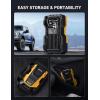 imageAstroAI ACDC Tire Inflator Portable Air Compressor for Car Air Pump for Car Tires Car Accessories 150PSI with LED Light for Cars Balls Motorcycles and Other CZK3666 YellowYellow